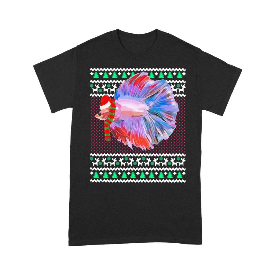 Betta Fish Ugly Christmas T-shirt