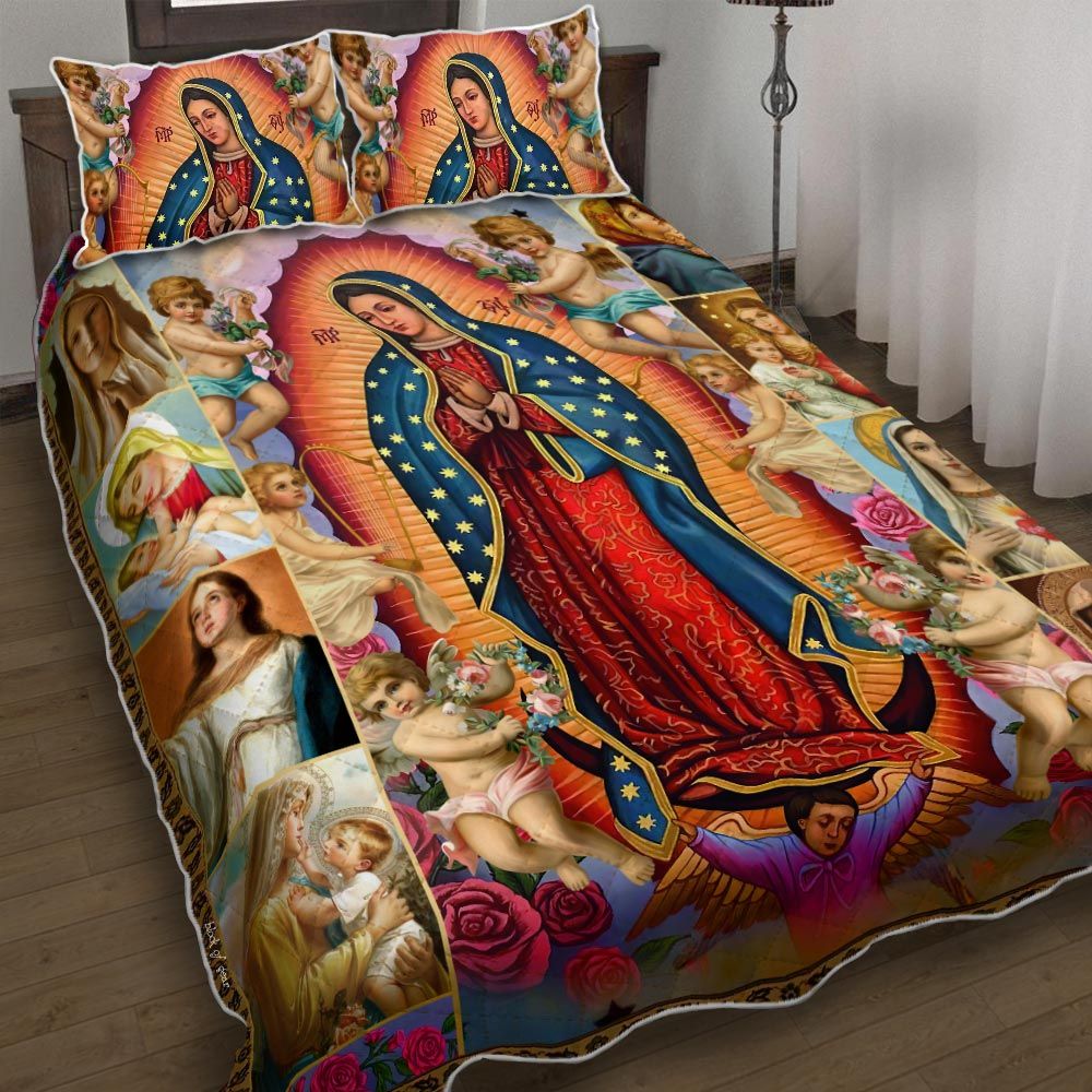 Our Lady Of Guadalupe Hh157 Iadr Quilt Bedding Set Gift4Family
