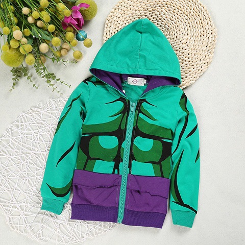 Baby Boy Coat Marvel Sweatshirt Hulk Spider Man Captain America Avengers Sweater Cartoon Top Zipper Hoodie Children Clothes alx