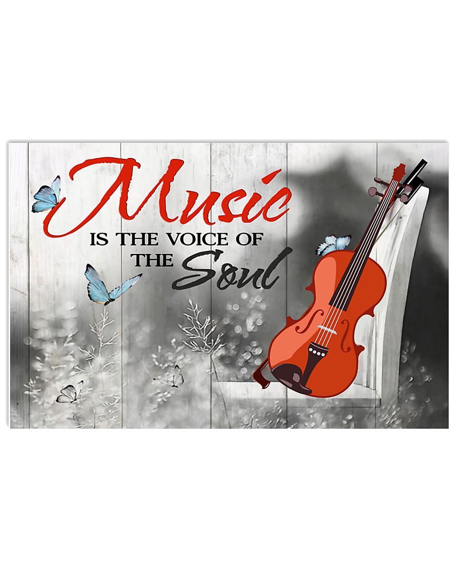 Violin Music Is The Voice Of The Soul Horizontal Canvas And Poster | Wall Decor Visual Art