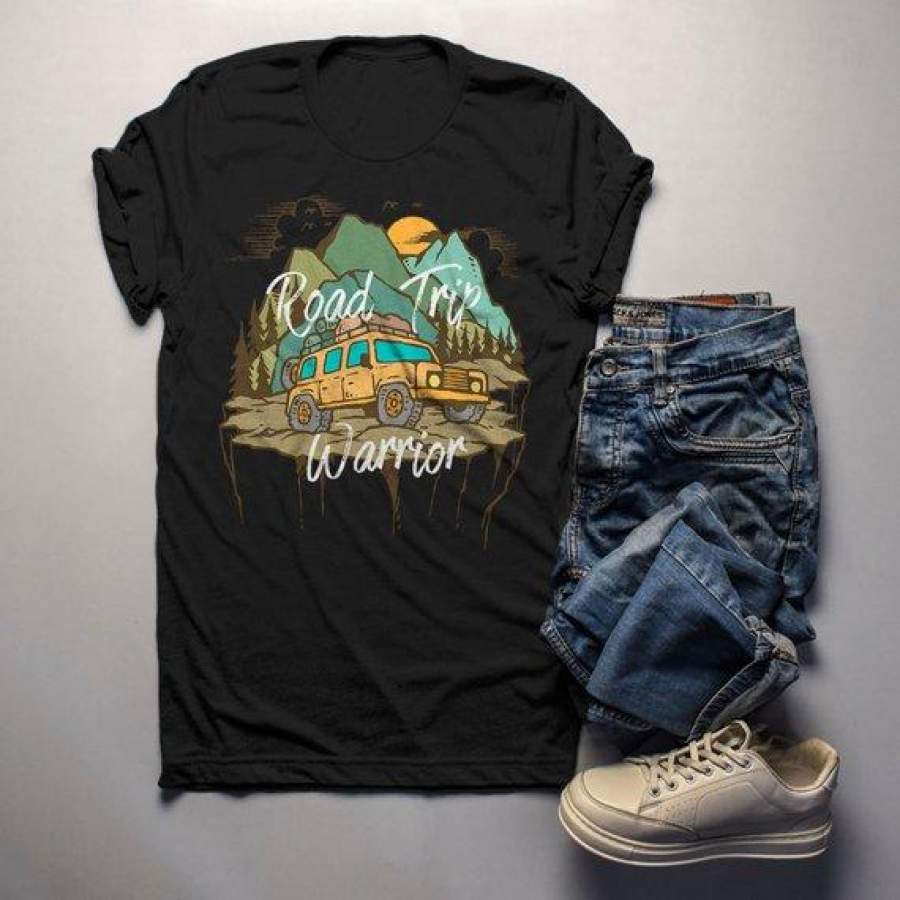 Men’s Road Trip Shirt Warrior Shirts Off Road Tshirt Retro Vintage T Shirt Hipster Shirt