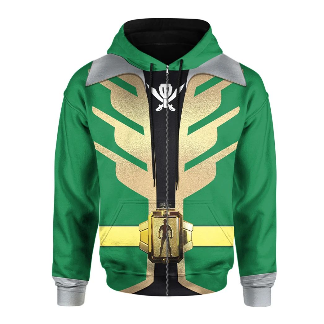 Alohazing 3D Power Rangers Super Megaforce Green Ranger Cosplay Custom ...