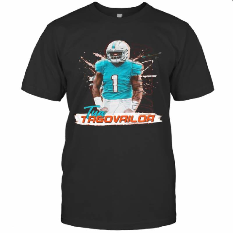 1 Tua Tagovailoa Miami Dolphins Football T-Shirt