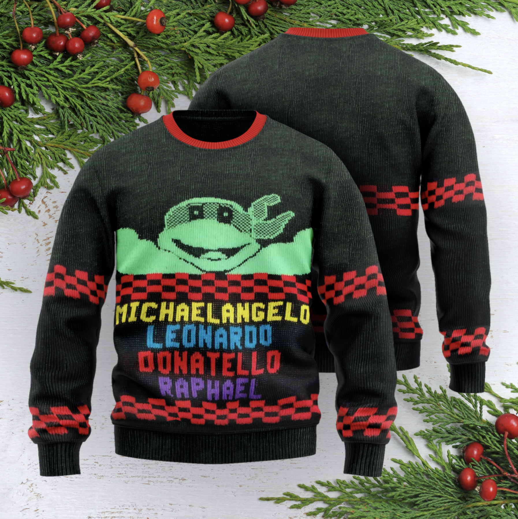 Vintage 1990 Ninja In Turtles Ugly Sweater | Limited Edition