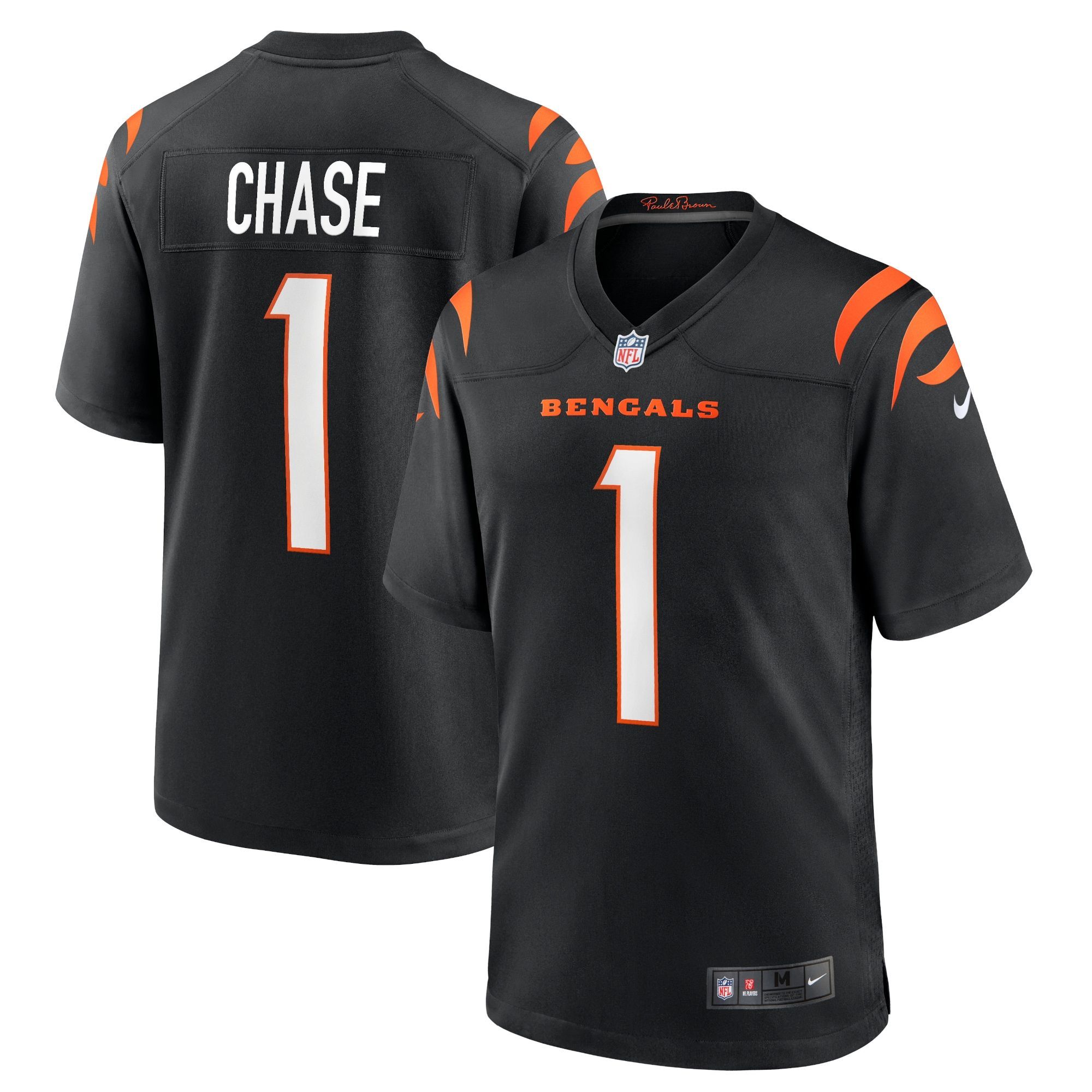 Cincinnati Bengals Jamarr Chase Black 2021 NFL Draft First Round Pick #5 Game Mens Jersey Gift For Bengals Fans