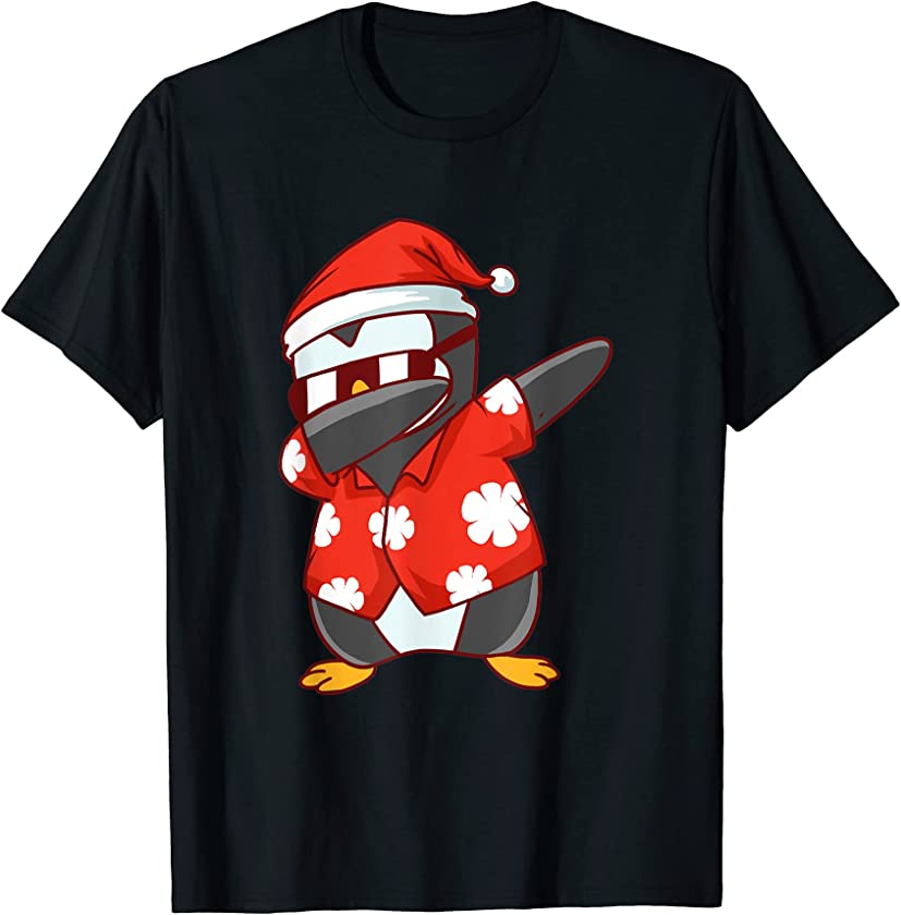 Christmas In July Funny Dabbing Penguin T-Shirt