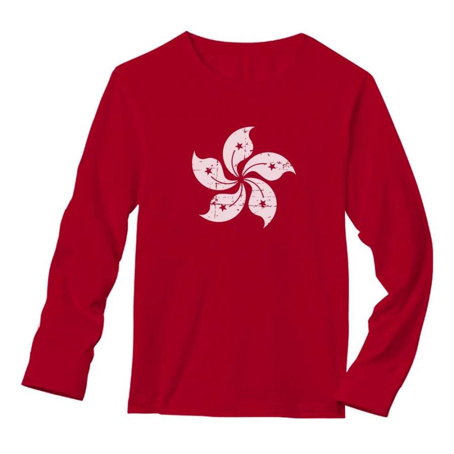 Vintage Hong Kong Flag Long Sleeve T-Shirt