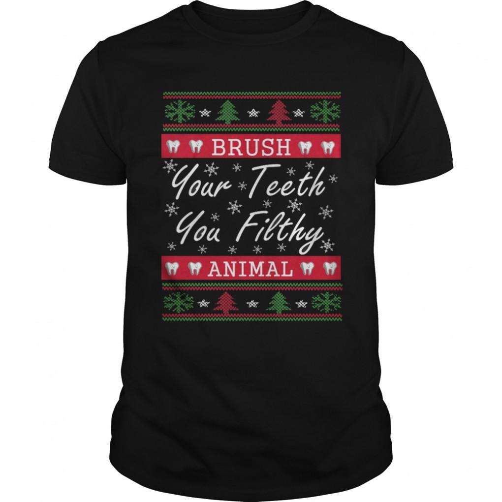 Best DENTAL UGLY SWEATER  YA FILTHY ANIMALFRONT 2 Shirt Guys Tee 812746293