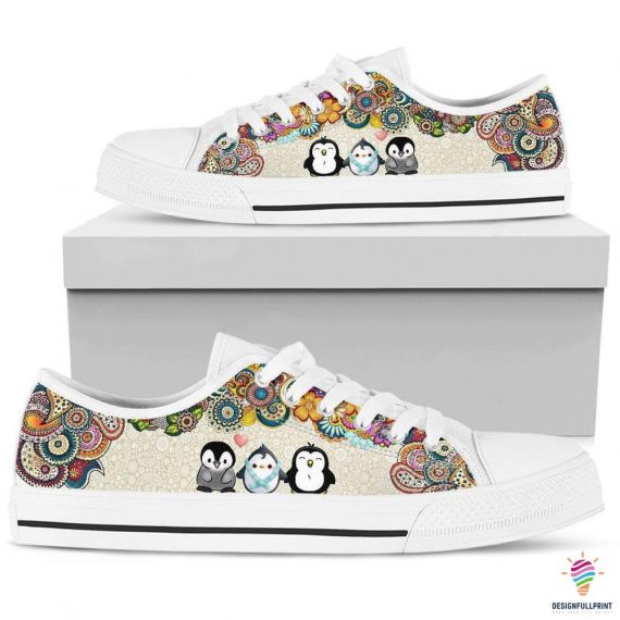 Cute Penguin Lowtop Canvas Shoes Nhd