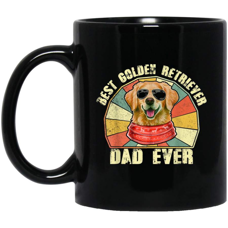 Dog Vintage Best Golden Retriever Dad ever Fathers day Mug