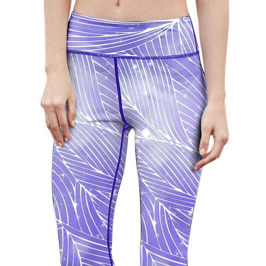 Purple Stripe Fitness Leggings