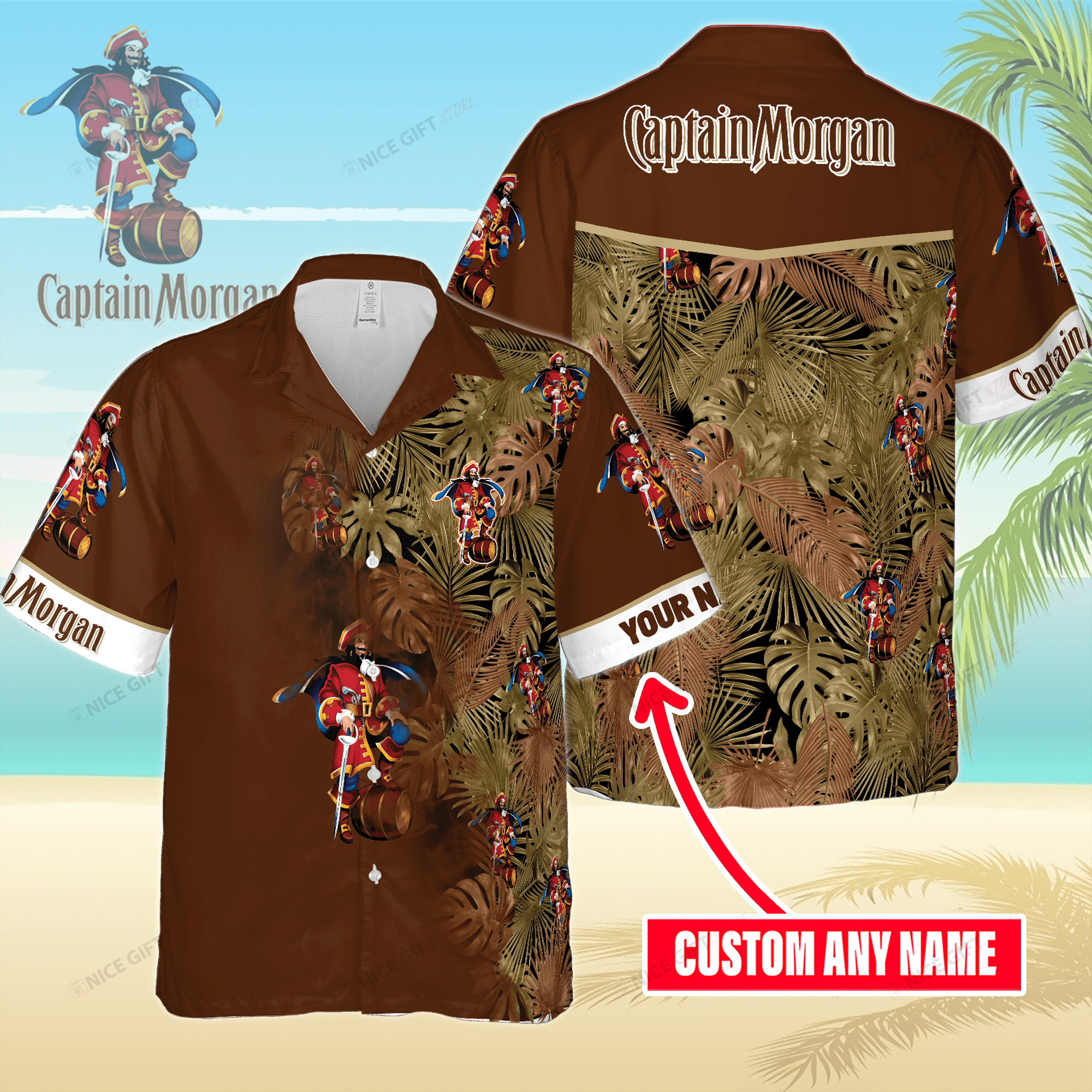 Captain Morgan Custom Name Hawaiian Shirt 3Hs-N2N4