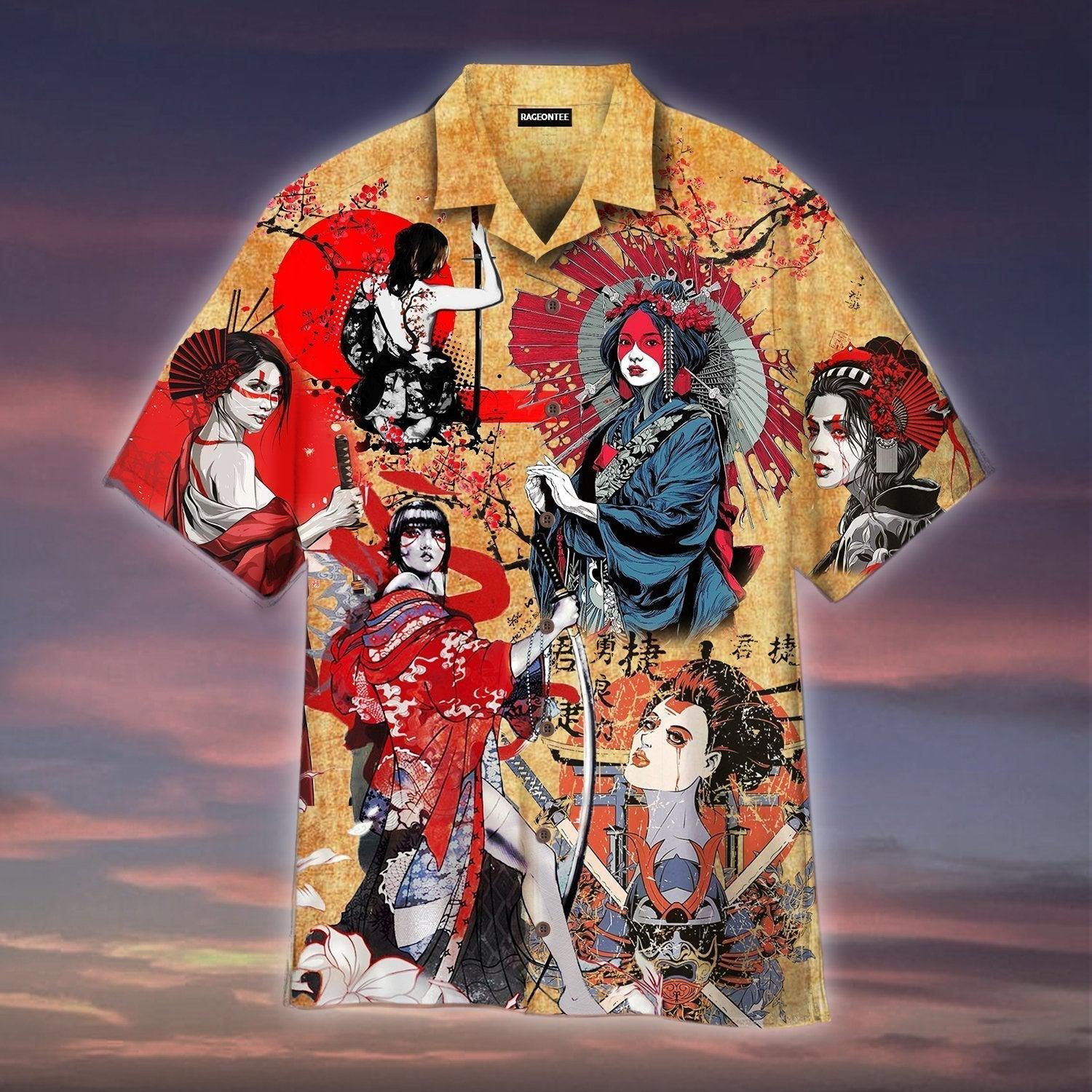 Samurai Girl Hawaii Shirt For Men Women Ha43250