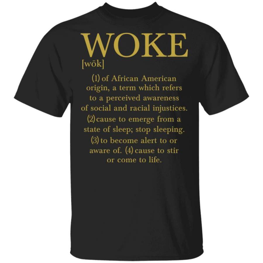 WOKE Definition shirts Protest Equality Human Rights Black Lives Matter