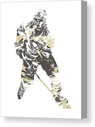 Sidney Crosby Pittsburgh Penguins Pixel Art 23 Joe Hamilton Canvas Print