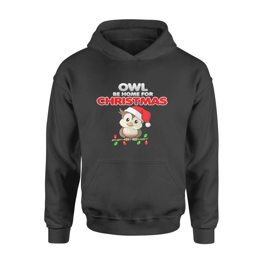 Christmas Gift Idea Owl Be Home For Christmas Fairy Lights – Standard Hoodie