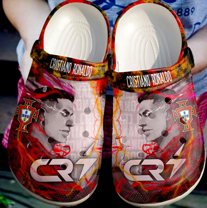 Cristiano Ronaldo CR7 Crocs Crocband Clogs Shoes Comfortable For Men Women and Kids