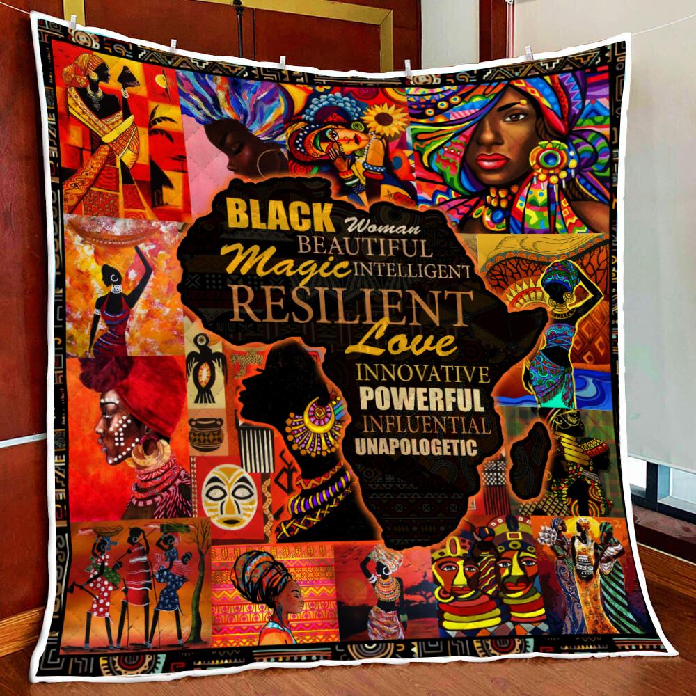 I Am Black Beautiful Magic Woman Quilt Blanket Quilt Set