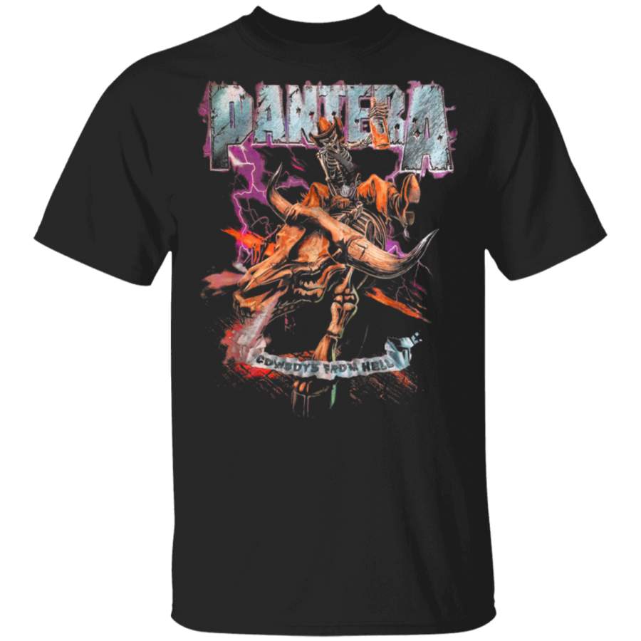 Pantera Official Cowboys From Hell Riding Skeleton TShirt