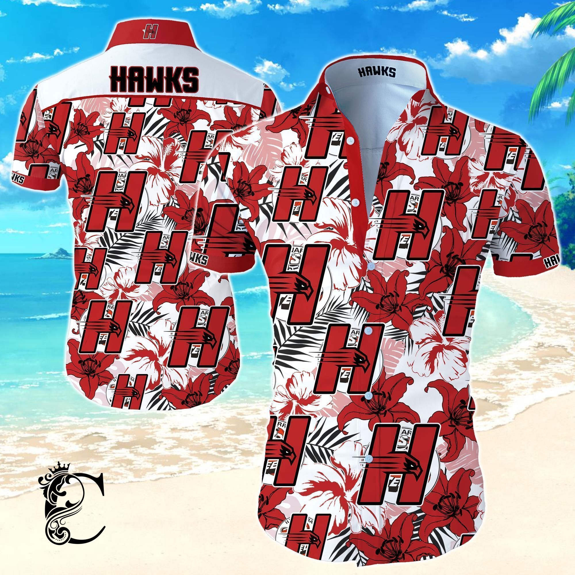 Beach Shirt Hartford Hawks Hawaiian Shirt- Chillicothemall