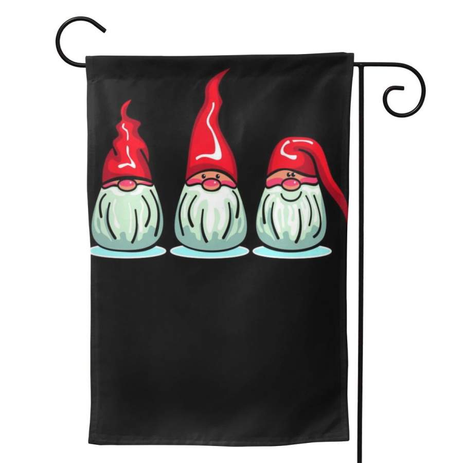 2 Pcs Garden Flag Three Santa Gnomes Horizontal Poster 12.5″x18″ -Mothers Day, Birthday Gifts for Mom, Dad, Wife, Husband, Daughters, Grandma, Friends