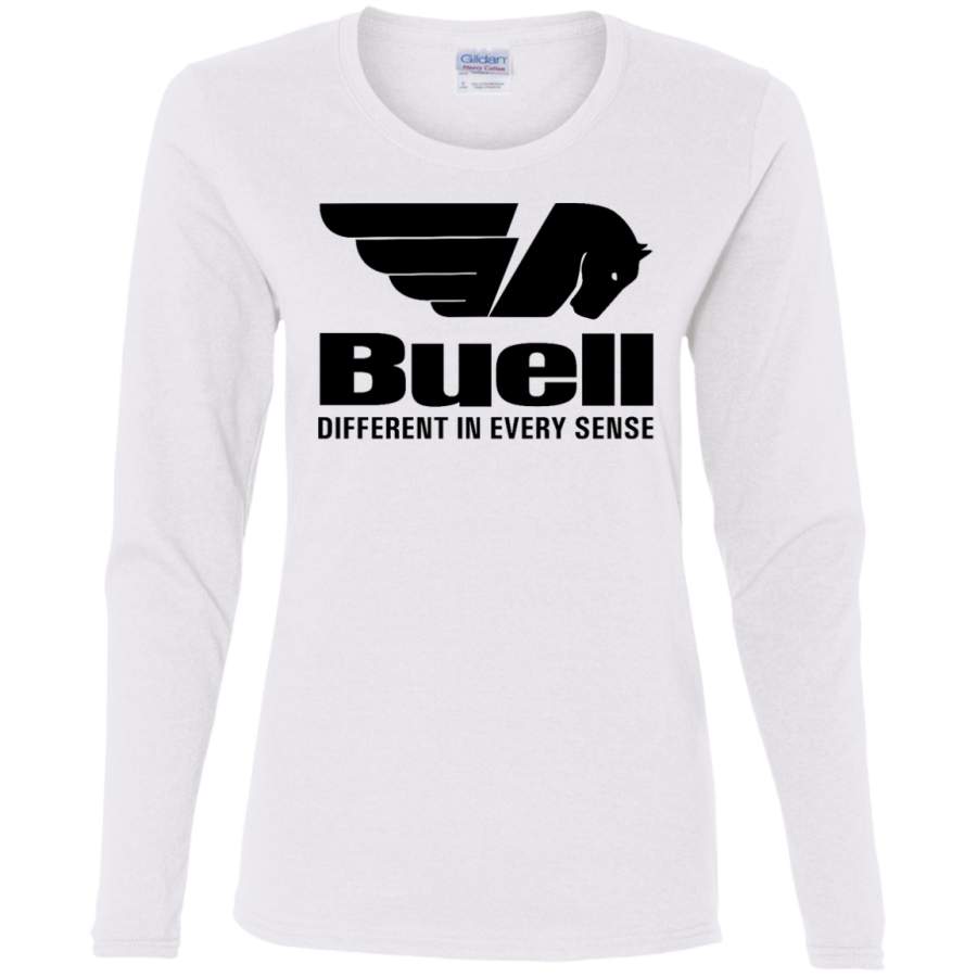 AGR Buell Motorcycle 1 Ladies’ Cotton LS T-Shirt