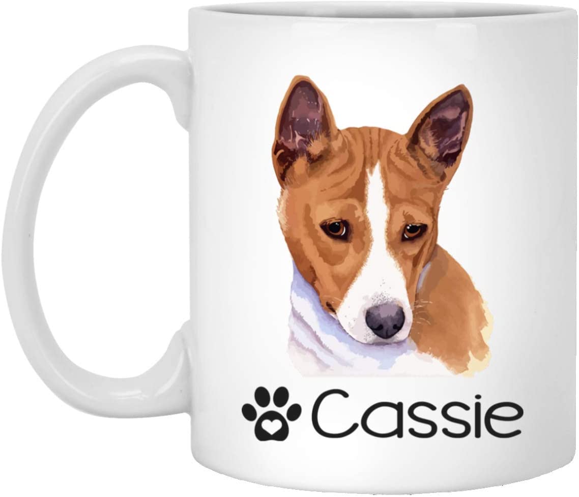 Personalized Basenji Dog Mug – Pet Owner Gifts For Women – Gifts For Dog Lover – Basenji Mom Dad Mugs – Dog Cups 11Oz