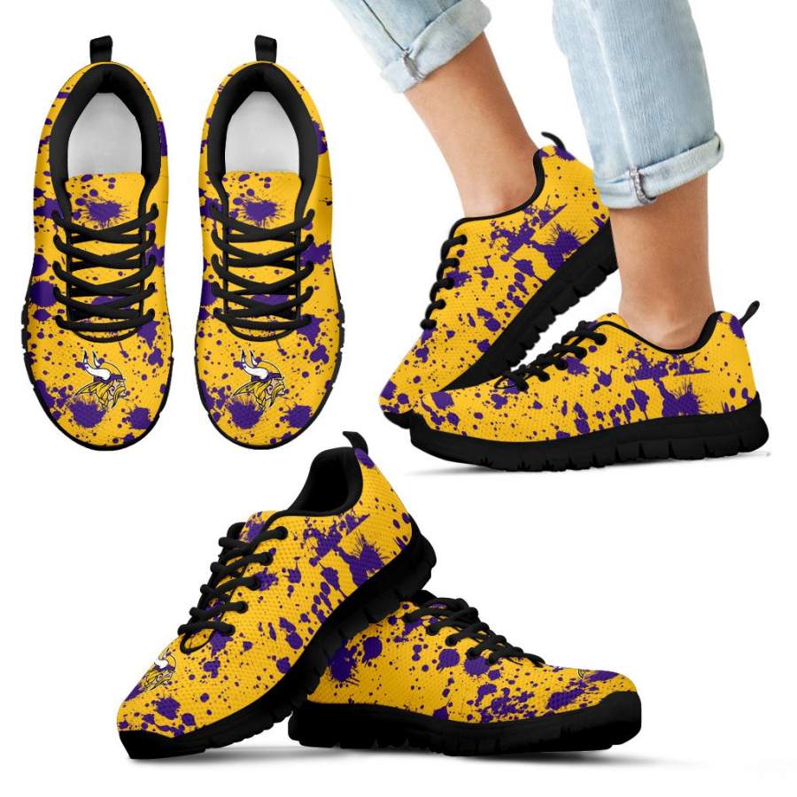 Splatters Watercolor Minnesota Vikings Sneakers