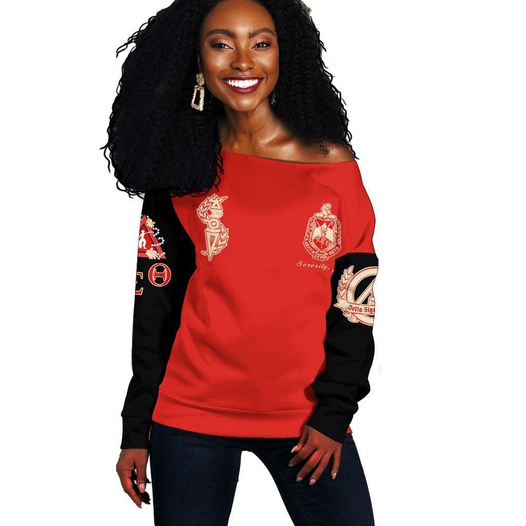 Sorority Sweatshirt – Dancing Delta Sigma Theta Off Shoulder Sweatshirt