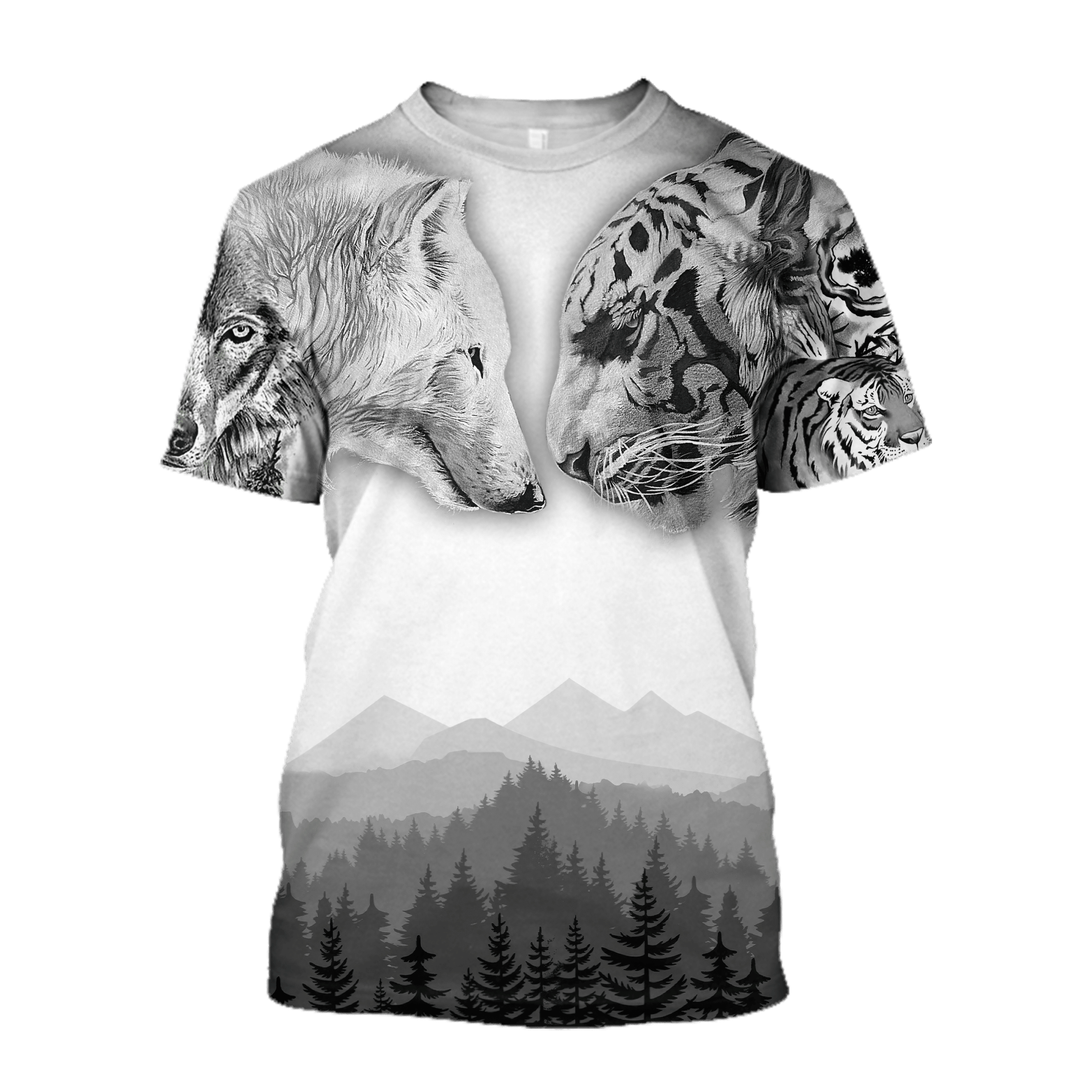 Wolf And Tiger For Man And Women 3D T Shirt Y97