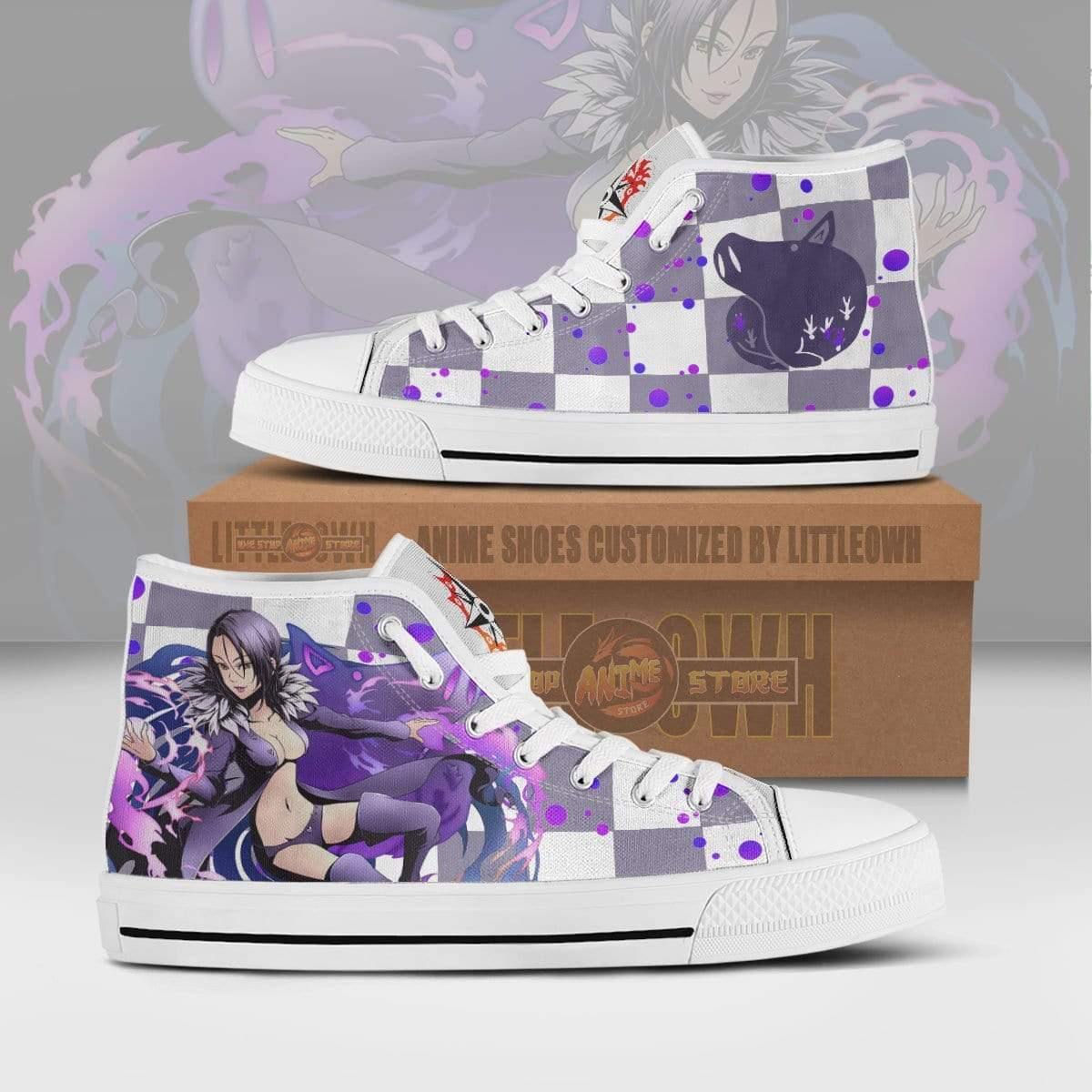Merlin High Top Canvas Shoes Custom The Seven Deadly Sins Anime ...