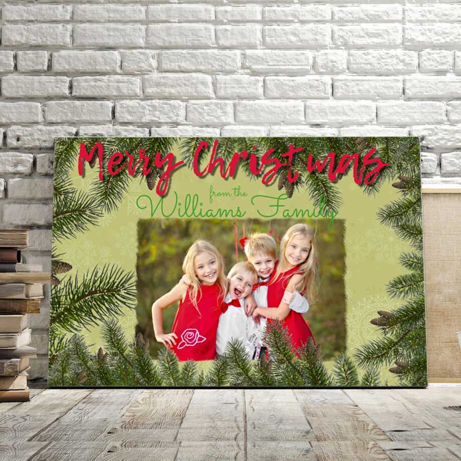 ViticStore™ Personalize Picture & Name Christmas Canvas – Christmas canvas for decor, family gift, home decor, christmas gift