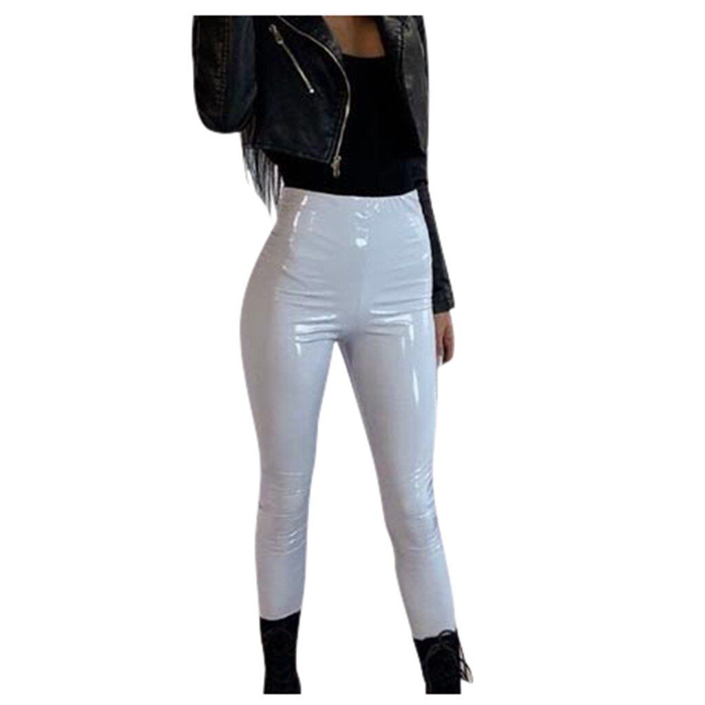 Leather Leggings Sexy Black High Waist Thin Pants – Jnc-products Store
