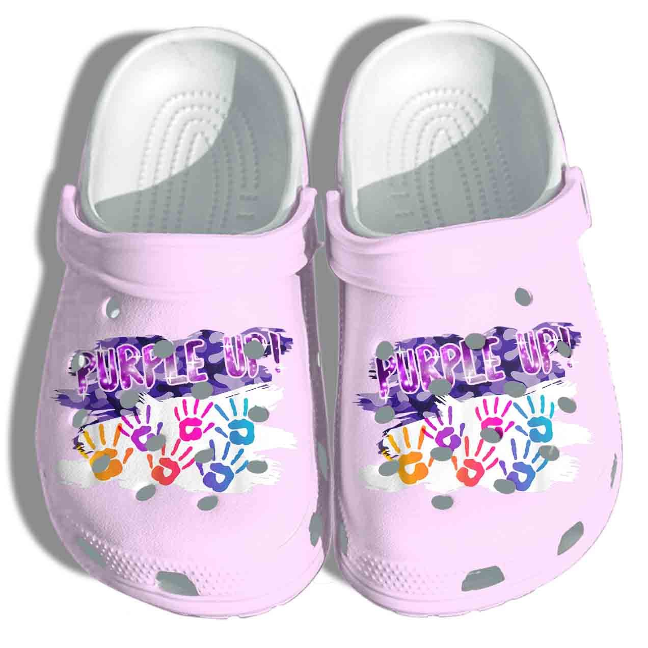 Purple Up Shoes Crocss – Military Child Awareness Sport Clog Birthday Gift Boy Girl For Men Women Kids