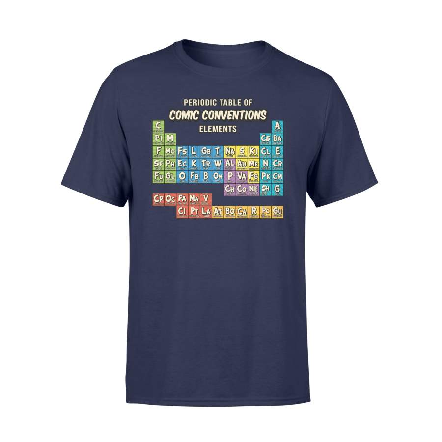 Comic Periodic Table Of Comic Books Convention T Shirt - ReadingLLC