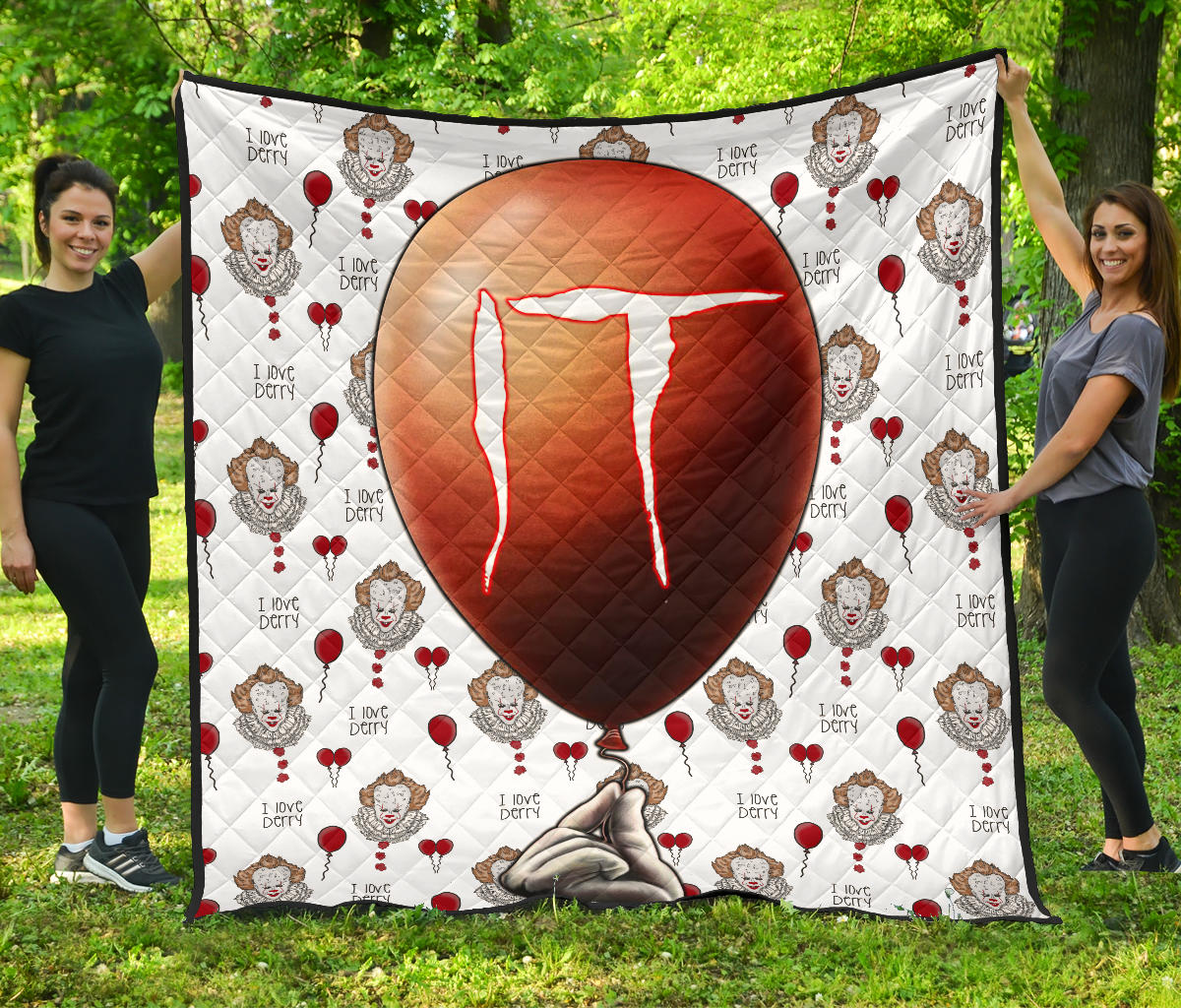 Horror Movie Premium Quilt | It Balloon Pennywise Patterns Quilt Blanket Nt090302