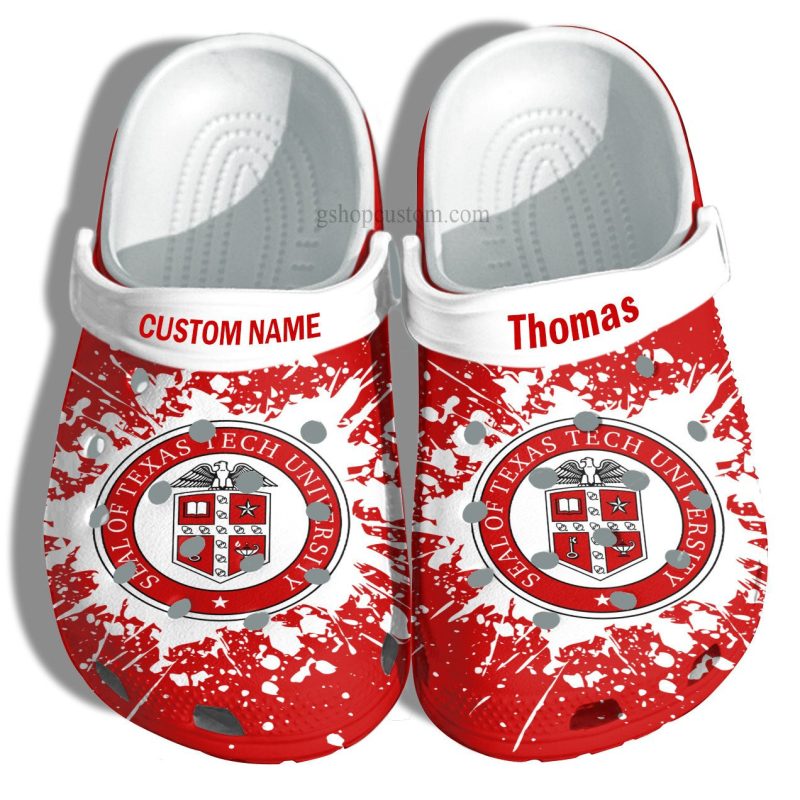 Texas Tech University Graduation Gifts Croc Shoes Customize- Admission Gift Shoes