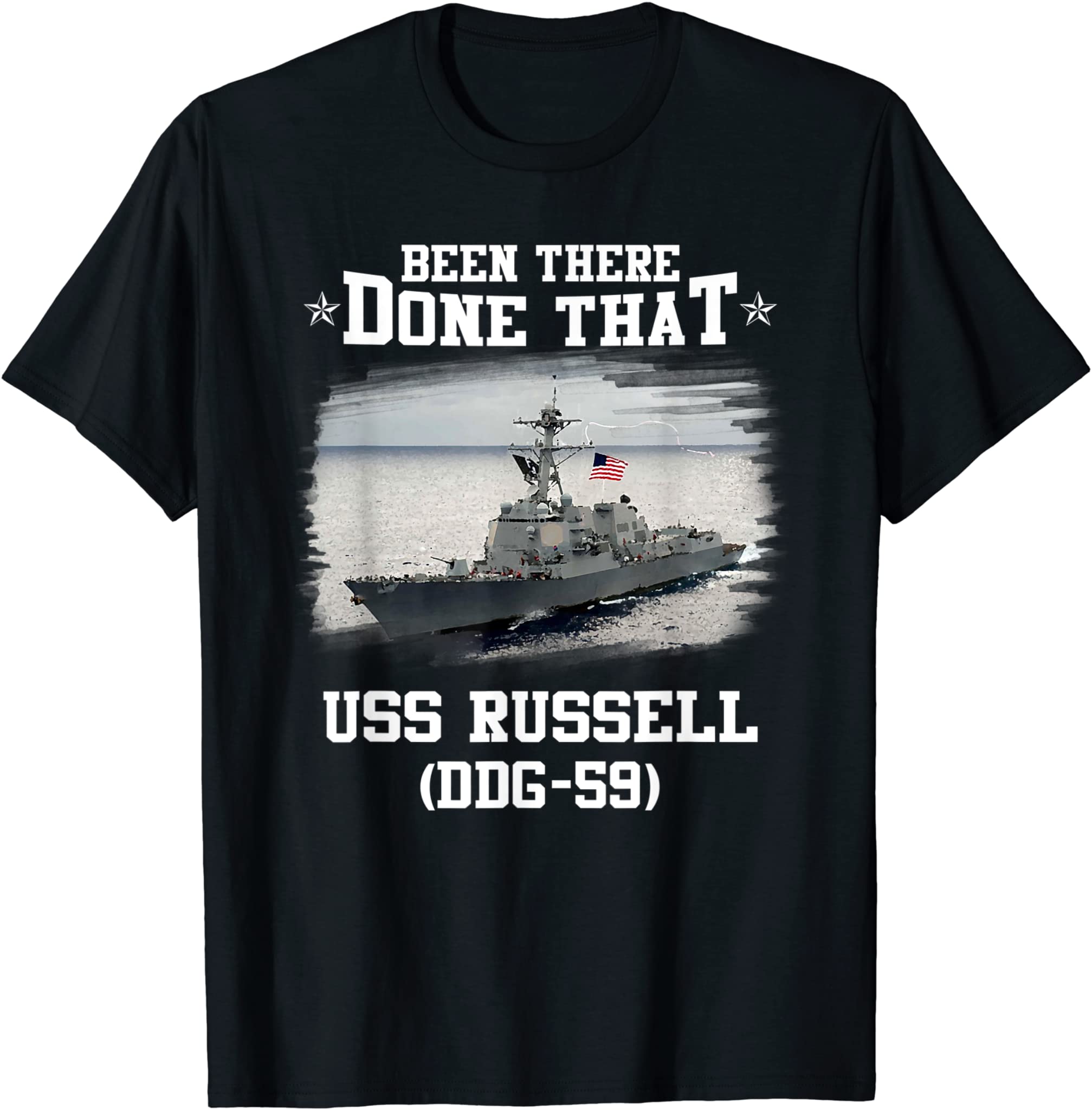 USS Russell DDG-59 Destroyer Class Veterans Day Father Day T-Shirt