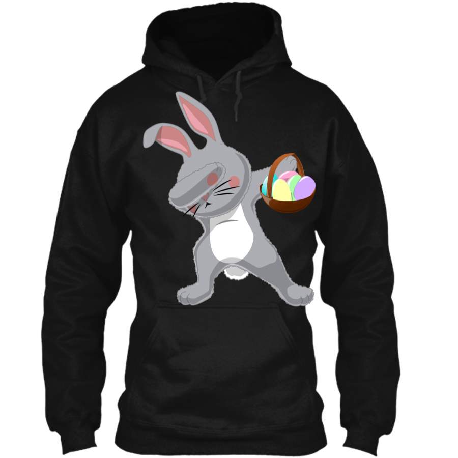 Dabbing Easter Bunny Shirt for Kids Easter Gift for Kids Pullover Hoodie 8 oz