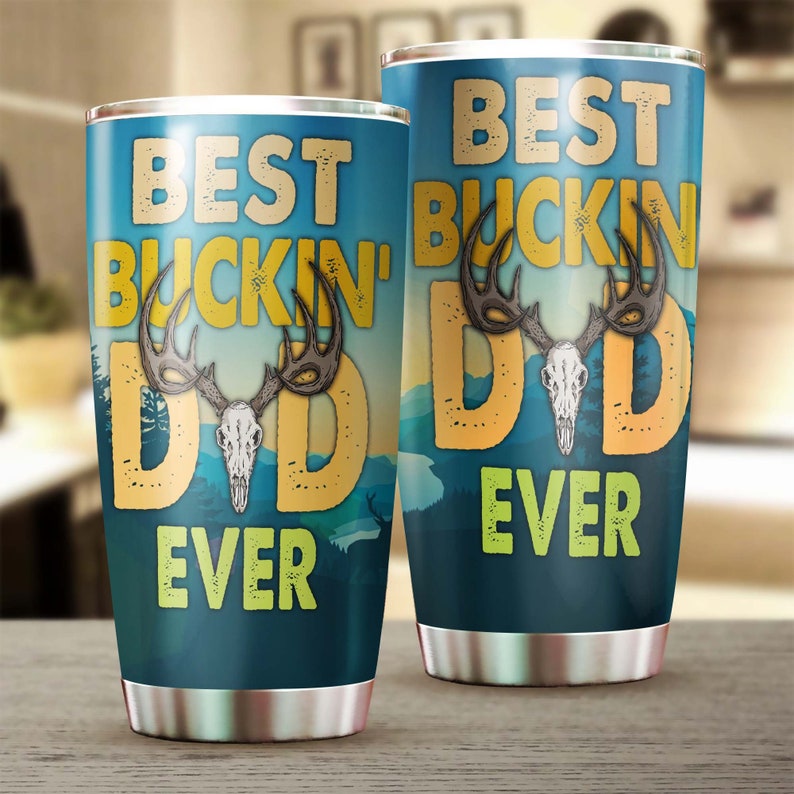 Best Dad Ever Deer Tumbler-Birthday Christmas Gift Father’S Day Gift For Father For Son