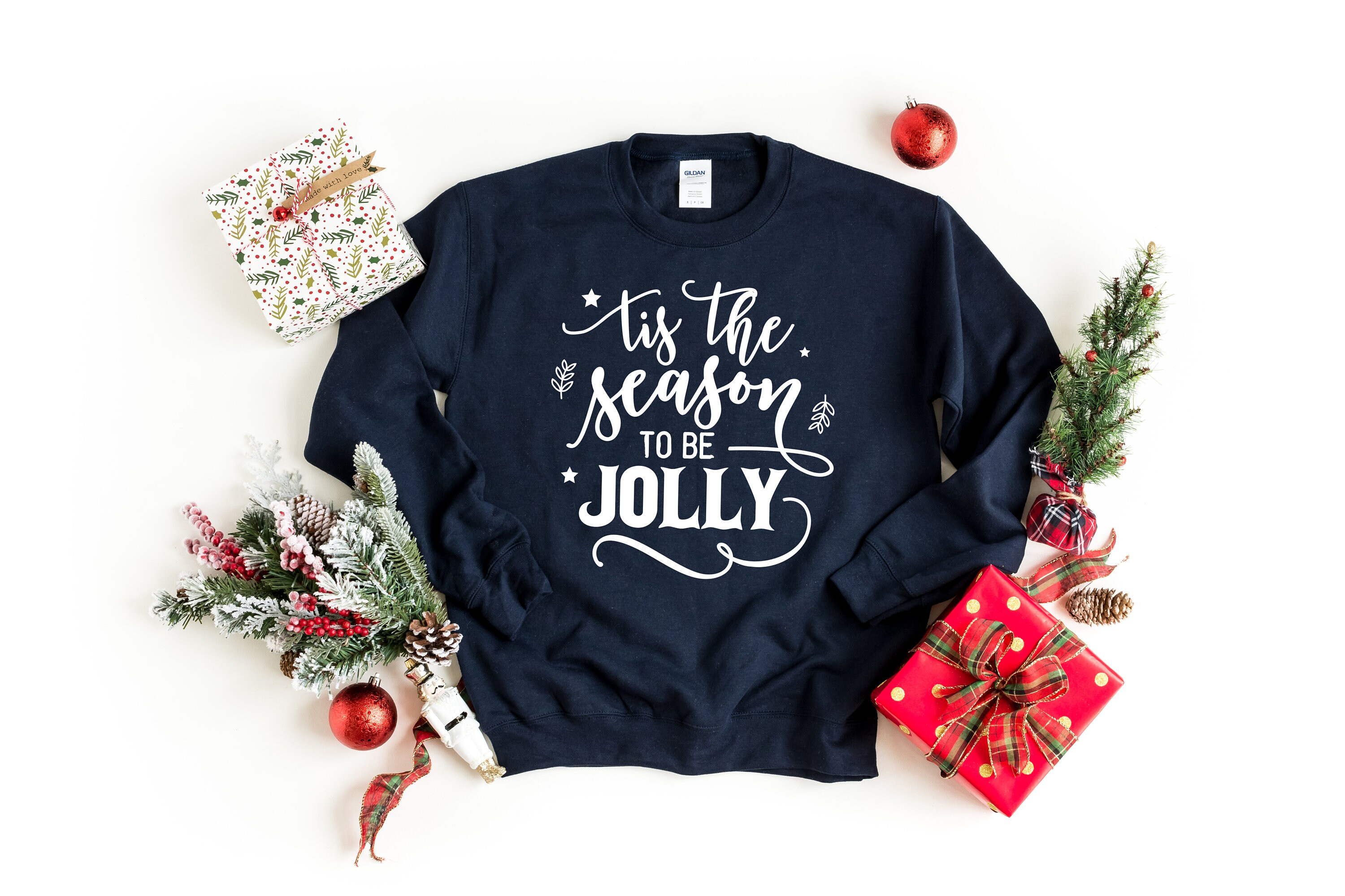 Tis The Season To Be Jolly Shirt, Winter Shirt, Christmas Shirts, Christmas Gift Shirt, Snow Shirt, Best Gifts, Deer Shirt, Jolly Shirt Iconictees
