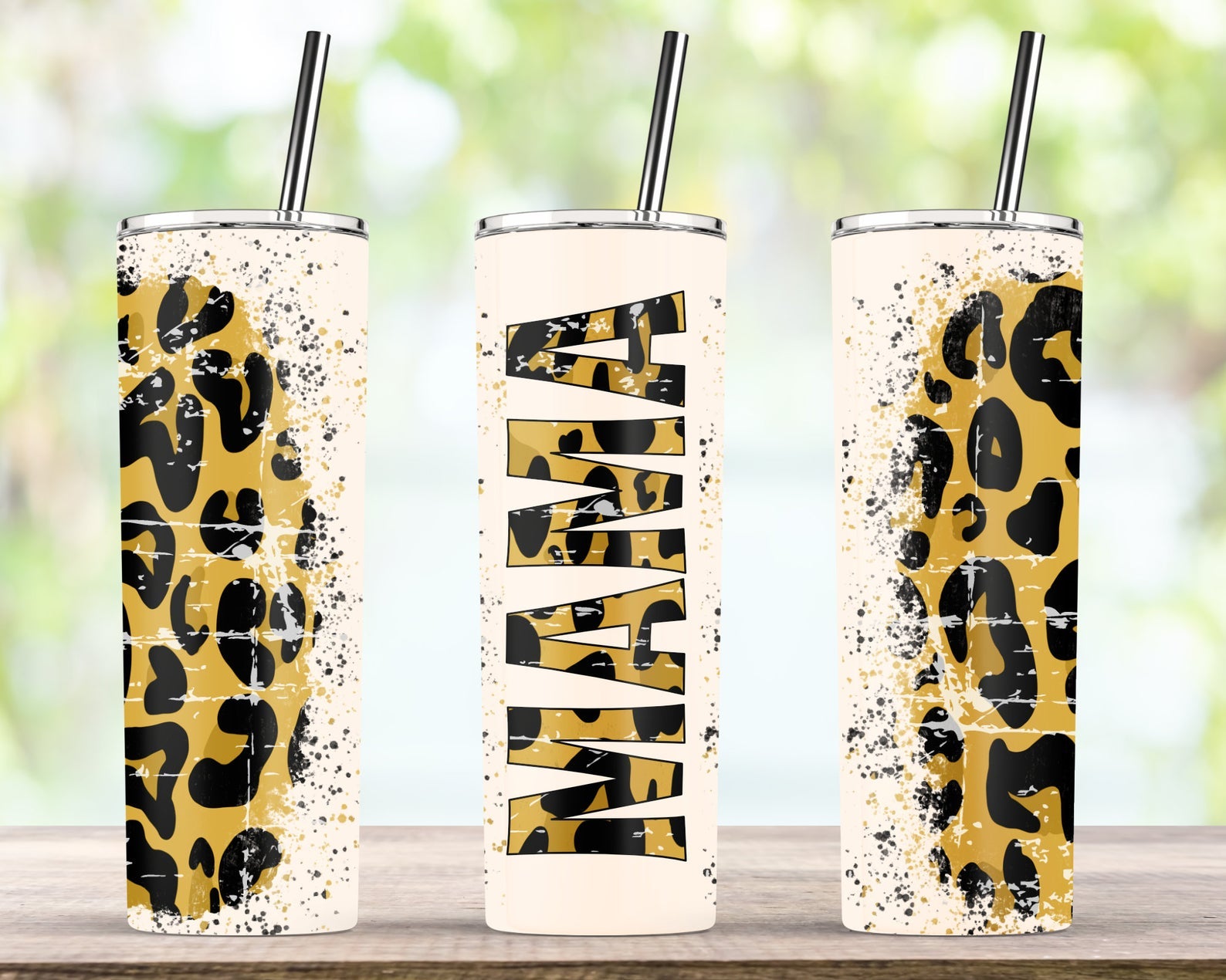 Yellow Leopard Mama, Gift For Mom 20Oz Skinny Tumbler