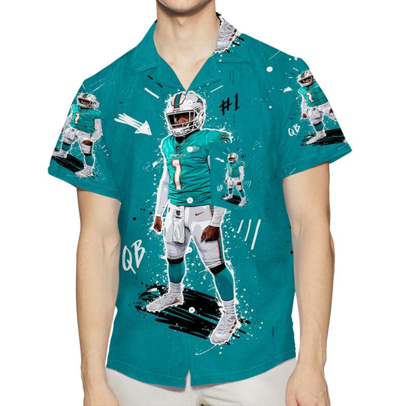 Miami Dolphins Tua Tagovailoa5 3D All Over Print Summer Beach Hawaiian Shirt With Pocket