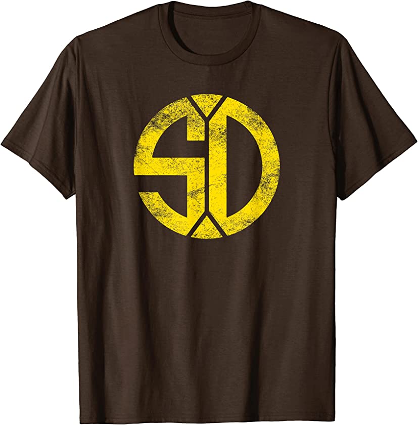 Vintage San Diego SD Home Monogram Game Day Padre T-Shirt