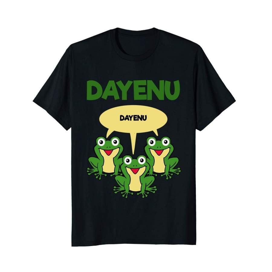 Three Frogs Dayenu – Funny Pesach Passover T Shirt Men’S Short Sleeve T-Shirt