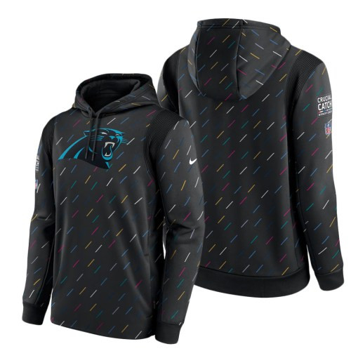 Men’S Carolina Panthers Charcoal 2021 Crucial Catch Therma Pullover Hoodie