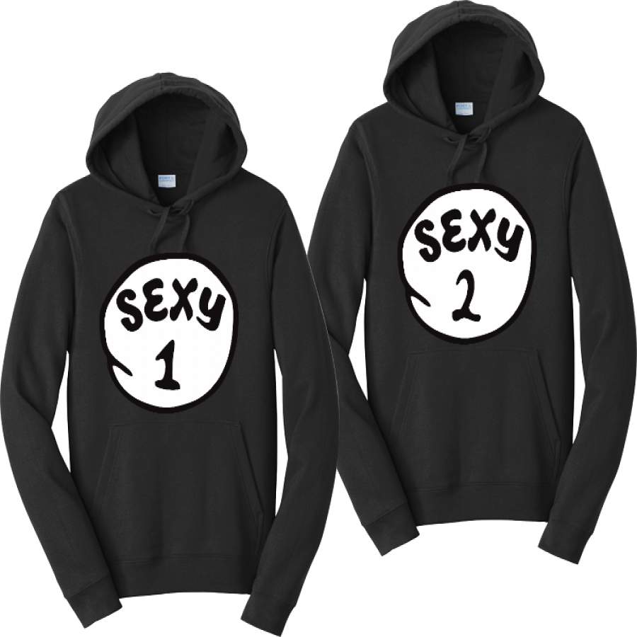 Sexy 1,2 Couples Hoodies Matching Sweatshirts