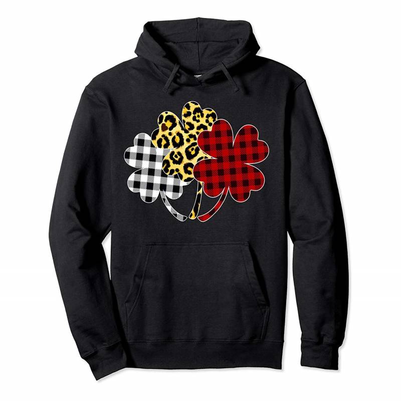 Buffalo Leopard St Patrick’s Day Irish Three Shamrocks Pullover Hoodie