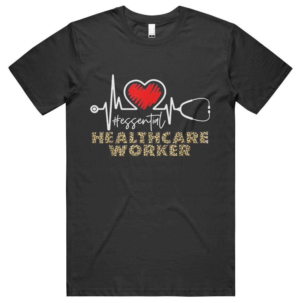 Essential Healthcare Worker Essential Worker Nursing Leopard Men T Shirts