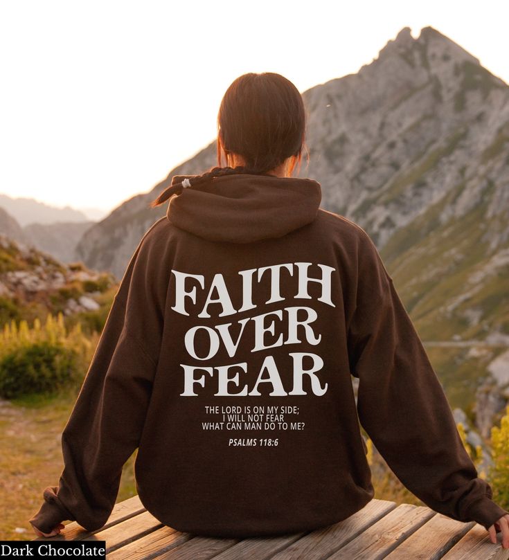 Faith Over Fear Jesus Hoodie Jesus Apparel Christian Hoodie Christian Sweatshirt Aesthetic Hoodie Aesthetic Clothes Trendy Hoodie – 001